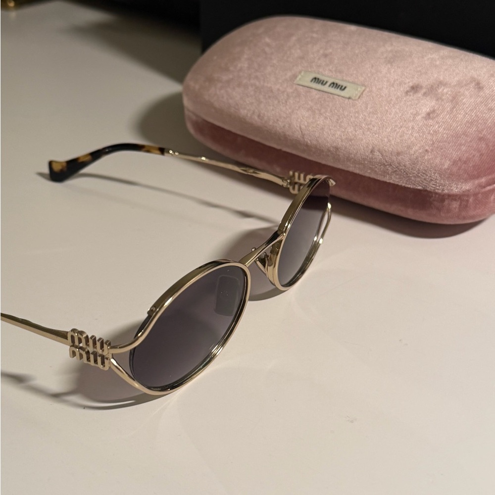 Miu Miu Champagne Gold Sunglasses
